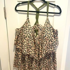 TIME and TRU 20W-22W Animal Print Tankini